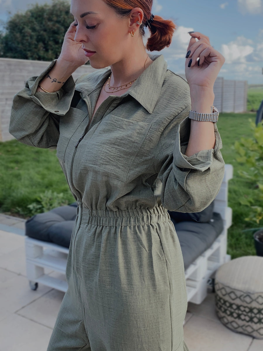 KHAKI jumpsuit